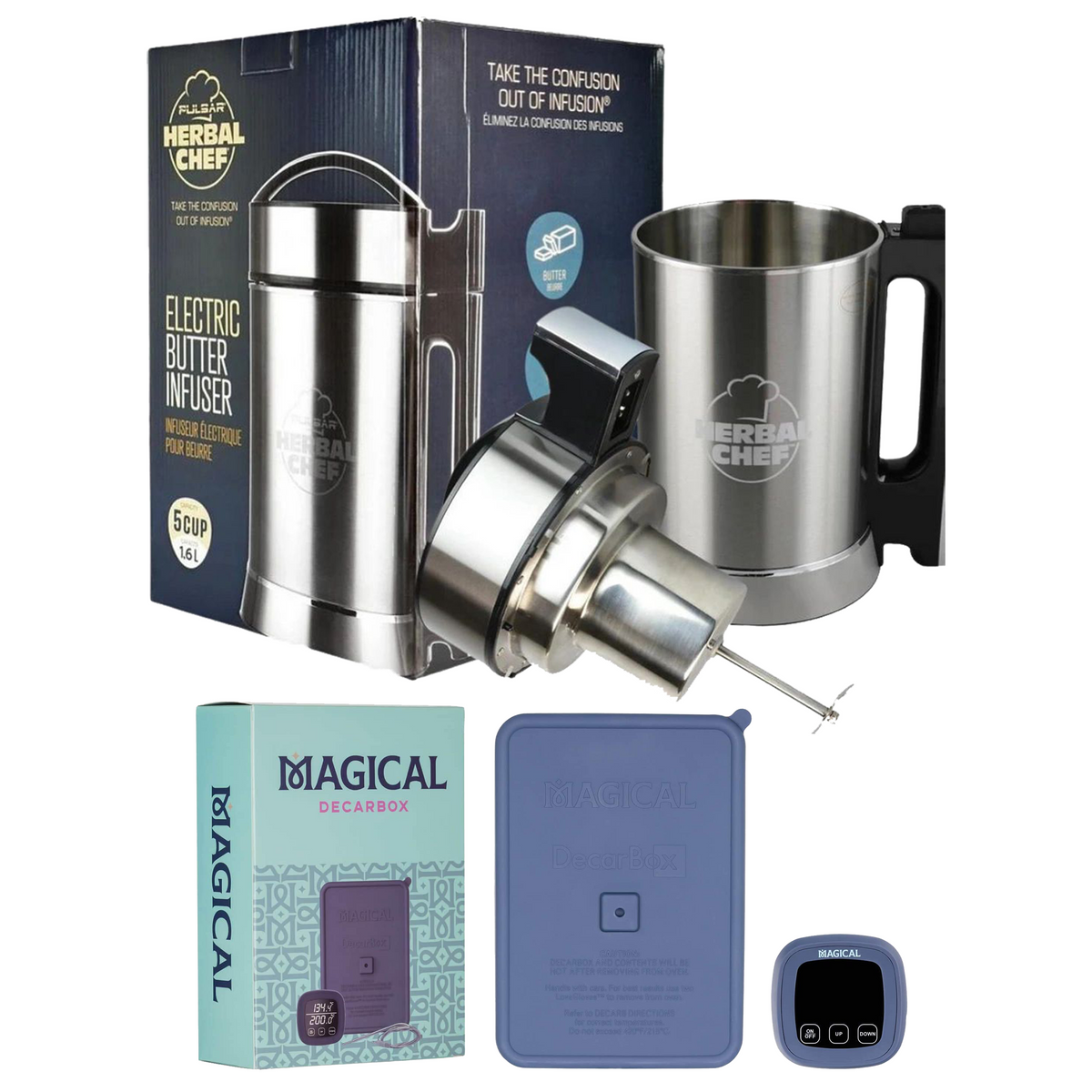 Herbal Chef Electric Butter Infuser + DecarBox Bundle Goodeats420